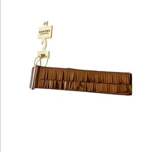 Apt.9 Womens Red Stretchy Style Hook Front Belt Size M/L